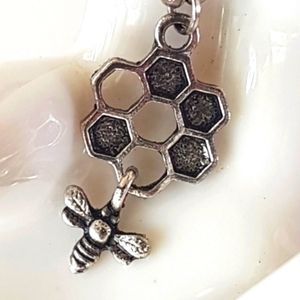 🐝  Honeycomb Bumble Bee Necklace